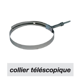 Collier télescopique Inox ø140 à ø200 mm