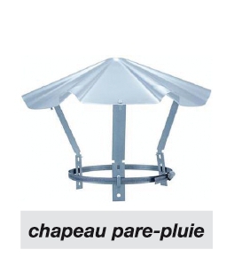 Chapeau pare-pluie Polyfeu matériel fioul ø200mm