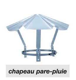 Chapeau pare-pluie Polyfeu matériel fioul ø153mm