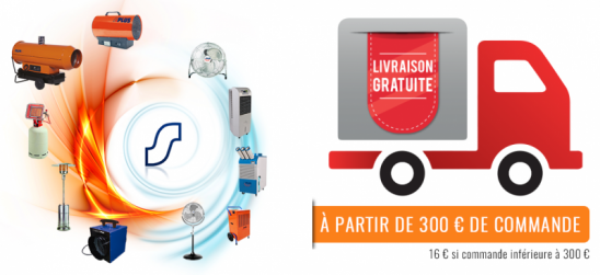 Ventilateur à air chaud à gaz de 23 kW avec ventilateur centrifuge